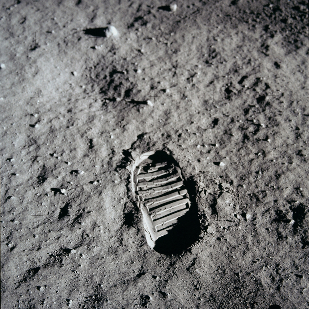 moon landing footprint